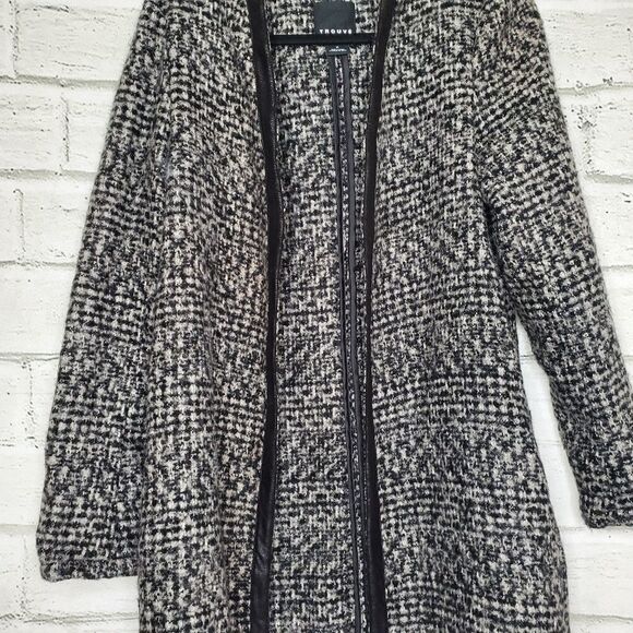 Trouve wool blend long length marled jacket - Picture 6 of 10